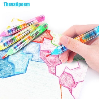 Thevatipoem niños pintura juguetes 20 Color cera Crayon divertido Pastel Kid pluma Color aleatorio