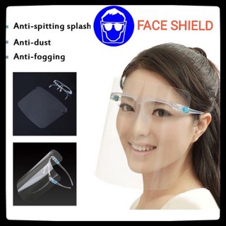 Escudo facial transparente Anti virus - gafas + máscara/protector facial con gafas para virus