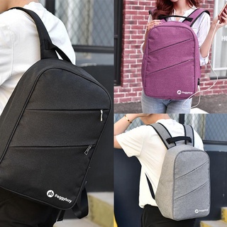 moda unisex de gran capacidad portátil carga usb lona mochila bolsa de negocios