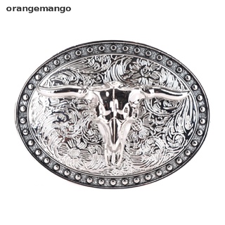 Orangemango Plata Cuerno Largo Texas Bull Cinturón Hebilla Vaquero Occidental Metal Aleación Hebillas MX