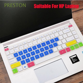 PRESTON - fundas de teclado para ordenador, Multicolor, duraderas, Multicolor, para ordenador portátil HP, 14 pulgadas, impermeable, silicona