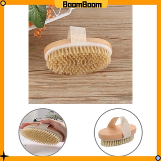 boomboom cerdas de jabalí cepillo de ducha de cerdas naturales cepillo de secado exfoliante cepillo corporal útil para baño