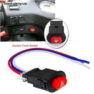 bentuanyue interruptor de luz de peligro para motocicleta, intermitente de advertencia doble, señal de emergencia con 3 cables mx