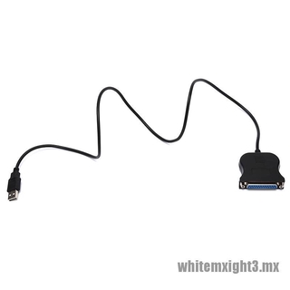 Blanco/IEEE 1284 25 pines puerto paralelo a USB 2.0 Cable de impresora USB a adaptador paralelo (4)