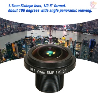 Nt 1.7mm Lente ojo De pez Hd 5.0 Megapixel M12 Montar 1/2. 5"F2.0 Para cámara Cctv Ip De 180 grados De ancho ángulo panorámico Lente De cámara Cctv