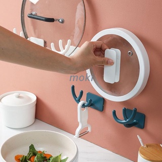 mok. soporte de pared estante de almacenamiento antler olla cubierta para platos organizador herramientas de cocina (1)