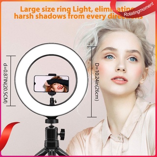 (clicklike) 26 cm led selfie anillo lámpara estudio fotografía video maquillaje luz regulable