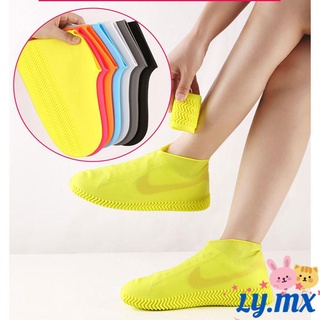 LY funda de silicona reutilizable para botas Unisex zapatos impermeables nuevos días lluviosos interior al aire libre Protector de bota reciclable/Multicolor
