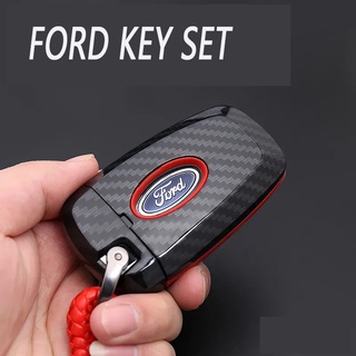 (xingfan) Ford fibra de carbono llavero llavero cartera nuevo logotipo del coche llavero creativo aleación Metal llavero llavero (1)
