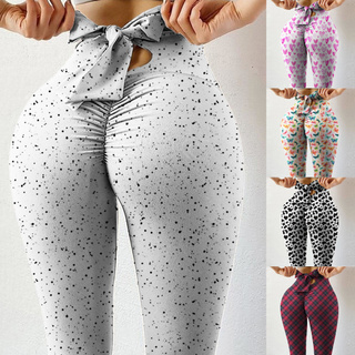 Gobao🍒Women Printing High Waist Stretch Strethcy Fitness Leggings Yoga Pants