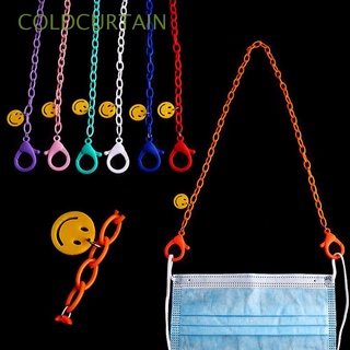 COLDCURTAIN Cute Lovely protection Lanyard Children protection Rope Glasses Rope Cartoon Pattern Anti-lost Smiley Face Students Women Girls Acrylic Glasses Chain/Multicolor