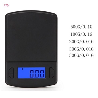 cry 0.1/0.01g mini báscula digital de alta precisión azul retroiluminación bolsillo balanza electrónica para pesaje en polvo joyería quilates