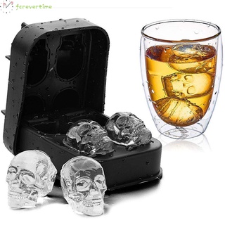 Skull Ice Tray molde 3D silicona DIY creativo hielo cráneo fabricante para navidad Halloween whisky cócteles jugo (1)
