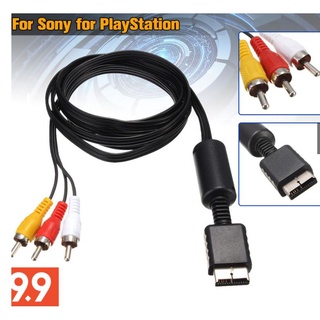 Instantáneamenteoo Hot Audio Video AV Cable Cable Cable a 3 RCA para Sony Playstation PS2 PS3