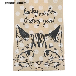 pfmx 10 bolsas de papel kraft de regalo de galletas de caramelo bolsas de papel regalo embalaje gato patrón gloria (5)