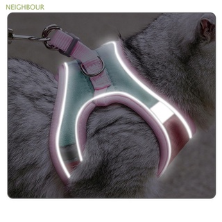 NEIGHBOUR Breathable Reflective Chest Harness Puppy Vest Cat Leash Dog Traction Rope Walk Leash Soft Mesh Durable Chest Strap Adjustable Small Animals