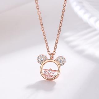 Collar de Mickey Mouse plateado para mujer S925 (2)