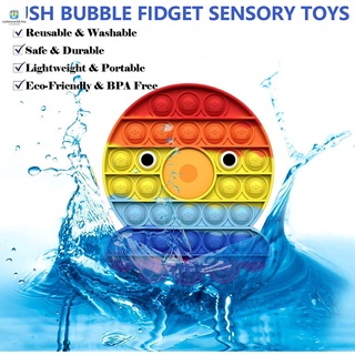 Push Pop It Fidget Toy Murah New Rainbow Sensory Toys Silicone Among us Ice Cream Game Board For Child Gift PopIt Figet