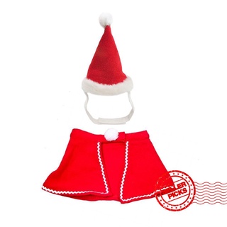5 unids/ conjunto de sombrero de santa bufanda de navidad perro gato cachorro traje de fiesta festiva perfecta disfraz l0u8