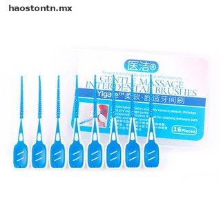 【haostontn】 16pcs Interdental Brushes Cleaning Floss Teeth Dental Oral Care Tool [MX]