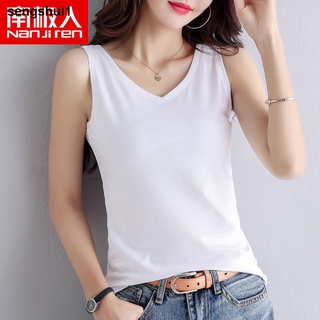 Antarctic summer clothes women s 2021 white vest bottoming with v-neck tops, women s all-match outer wear and inner wear