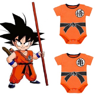 senyanw Dragon Ball Goku Baby Boy cuello redondo transpirable mameluco disfraz de Cosplay