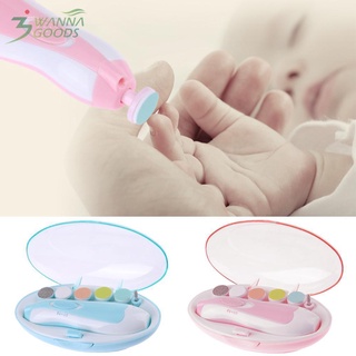 Eléctrico bebé recortadora de uñas tijeras Kit de bebé seguro manicura Clipper cortador