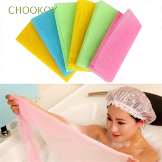 chookoy moda baño ducha tela nuevo cuerpo limpieza toalla de lavado nylon exfoliante venta caliente barato fregar/multicolor