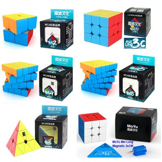 moyu mei long 2x2x2, 3x3x3, 4x4x4, 5x5x5, pyraminx & combo 2x2&3x3 cubo mágico de rubik sin ventosa