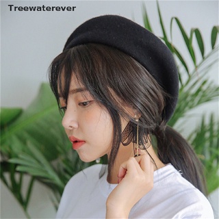 [treewaterever] mujer marca clásica color sólido invierno estilo francés boina artista sombrero casual gorra mx (2)