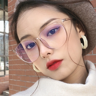 Las mujeres Anti-azul coreano de la moda transparente redondo Anti-radiación gafas/tendencia transparente jalea de Color caramelo óptico marco de resina Retro espectáculo accesorios sin bolsa (2)
