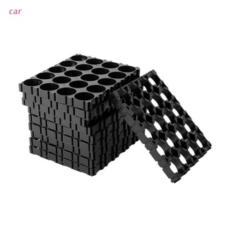 coche 10x 18650 batería 4x5 célula espaciador irradiante shell pack plástico soporte de calor negro