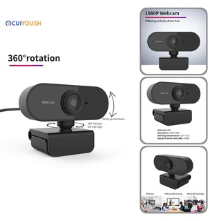 cuiyoush fácil instalación cámara web 1080p plug play pc webcam digital ampliamente compatible para el estudio