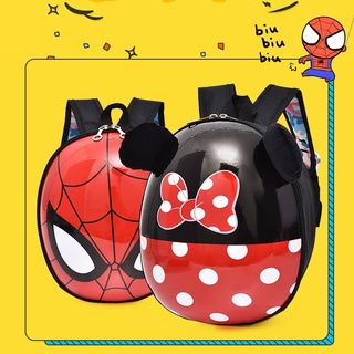 [Suge] mochila infantil 3D Spiderman mochila rígida de dibujos animados Mini niños lindos bolsas Kindergarten (9)