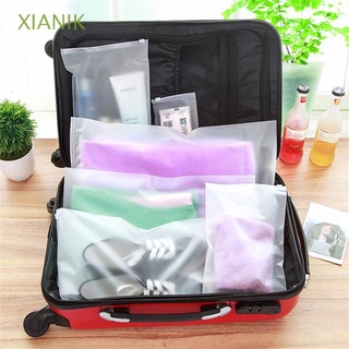 xianik 5pcs nueva bolsa de almacenamiento maleta translúcida bolsa de plástico portátil viaje impermeable organizador de tela cierre con cremallera