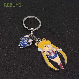 REBUY1 Llavero De Coche Figura De Cumpleaños Muñeca Metal Anime Sailor Moon Llaveros