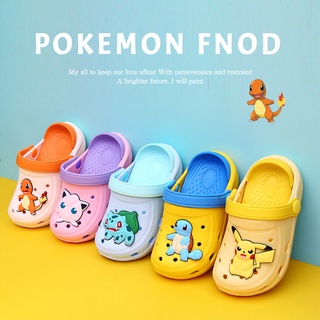 Nuevo Pokemon Pikachu Crocs Zapatos Zapatillas Para Niños Unisex Sandalias Transpirable Antideslizante Playa Casual Suela Suave