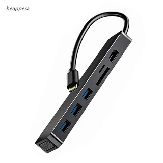 hea Upgrade Fast Type C USB Hub 4k HDMI-Compatible VGA USB3.0 5Gbps Interface Type-C SD TF Docking Station SSD 7-in-1