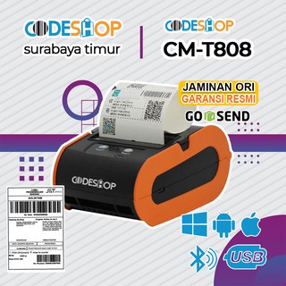 Impresora bluetooth CODESHOP CM-T808 puede etiqueta pegatinas + puede ser estructura caja registradora