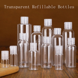 joey01 botellas recargables sin tóxicos dispensadores de líquidos portátiles botella de spray cosmética viaje vacío perfume seguro plástico transparente (9)