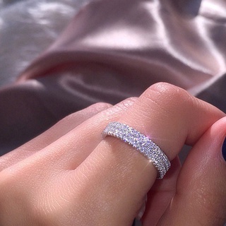 Anillo de plata de ley 925 tamaño 5-10 zafiro blanco diamante pavimentación anillo aniversario regalo compromiso novia anillos de boda joyería