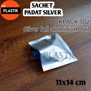Bolsita de papel de aluminio plateado 50 gr 11x14cm KPACK embalaje polvo café velocidad máscara