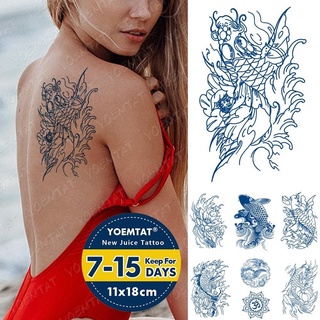 2 piezas de jugo de tinta duradera tatuajes de arte corporal impermeable temporal tatuaje pegatina mehndi mano henna tatoo brazo falso