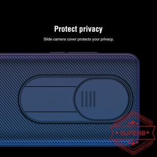 Para Xiaomi Poco X3 NFC Nillkin Slide Cover cámara lente protección espalda Slim caso P5Q3