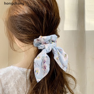 hongchang cuerda elástica para el pelo lazos cola de caballo bufanda lunares pelo floral scrunchies mx