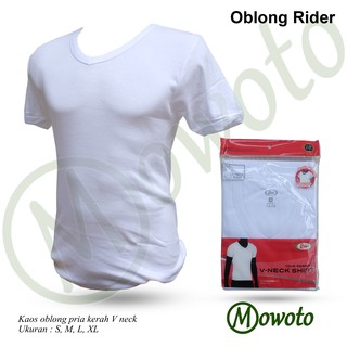 Hombre camisetas Rider V-cuello blanco/ Rider R.222B cuello V etiqueta pantalla - Mowoto III Y5/BA5