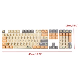 Cre 108 PBT OEM tinte sublimación lindo Pikachu teclado mecánico teclado teclas (2)
