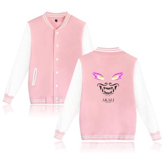 Kda The Baddest Baseball Uniform Jacket Men Streetwear Pink Hoodie Tracksuit Streewears