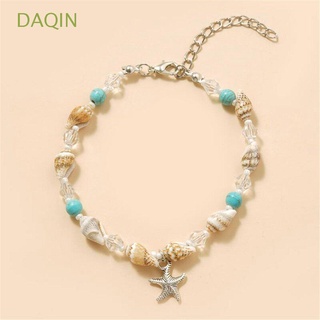 DAQIN elegante pie cadena joyería regalo Shell tobillera colgantes playa concha exquisita perlas de aleación de estrella de mar
