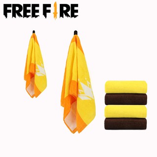 Free Fire Yellow Grandmaster Bath Towel Cotton 100% (35 x 75cm/70 x 140cm)